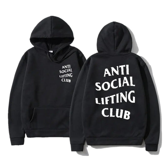 Fashion Letter Anti Social Lifting Club Hoodie